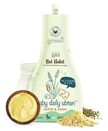 Nat Habit Baby Bath Ubtan - Daily Ubtan With Grain & Gram For 9 Month To 2 Years Old Baby Cleansing & Nutrition - 80gm