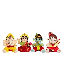 Panda's Box Mantra Chanting Baby Krishna, HanaPanda's Box Mantra Chanting Baby Krishna, Hanuman, Ganesha & Devi Lakshmi (Pack of 4) | Musical Soft Plush Toysman, Ganesha & Devi Lakshmi (Pack of 4) | Musical Soft Plush Toys
