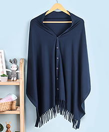 Babyhug 100% Cotton Breast Feeding Multi Purpose Nursing Scarf- Navy Blue