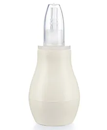Babyhug Silicone Nasal Aspirator - Beige| Releaves Nose Block| Instatnt Relief| Baby Safe| Soft Tip| FDA Approved
