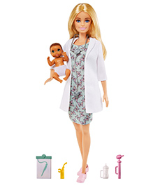 Barbie Baby Doctor Doll- Height 29 cm (Colors and Decorations May Vary)