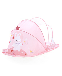 Babyhug Foldable Mosquito Net Small Size Bunny Theme - Pink