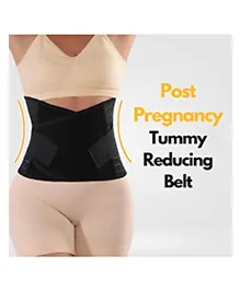 Zikku Post Pregnancy Abdominal Belt Band for Women after Delivery - Black
