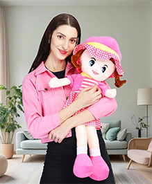 Besties Super Soft Stuffed Huggable Girl Winky Doll Washable Pink - Height 40 cm
