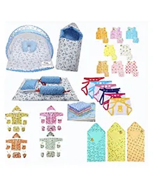 Fareto 56 in 1 New Born Baby Complete Daily Items Combo- Multicolor