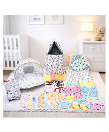 Fareto 56 in 1 New Born Baby Complete Daily Items Combo- Multicolor