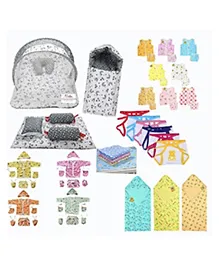 Fareto 56 in 1 New Born Baby Complete Daily Items Combo- Multicolor