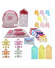 Fareto 56 in 1 New Born Baby Complete Daily Items Combo- Multicolor