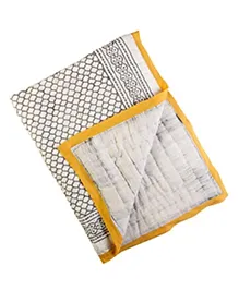 Malabar Baby Block Printed Baby Quilt Erawan- Multicolor