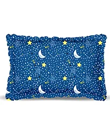 LuvLap Rai Mustard Seeds Pillow, Baby Head Shaping Pillow cum Neck Support, Portable, Stars Moon Print, (Color may Vary)