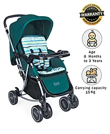 Babyhug 2 in 1 Rock and Roll Stroller Cum Rocker - Green