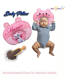 NeonateCare Baby U Shape Pillow Mustard Pillow Rai Pillow head shaping pillow - (Pink Marie pillow)