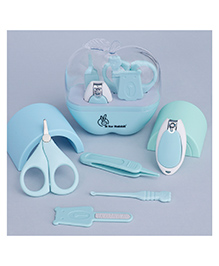 R for Rabbit Stylo Apple New Born Baby 5 in1 Nail Grooming Kit for Baby Manicure Set with Kids Nail Cutter,Tweezer, Filer, Ear Pick and Scissors (Blue)