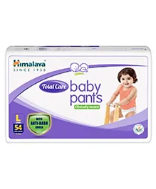 Himalaya Total Care Baby Pants Diapers With Anti-Rash Shield Large - 54 Pieces