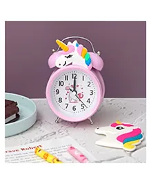 The Procure Store Cute Alarm Clock with Unicorn Motif- Pink