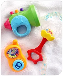 Babyhug Rattles Gift Set Pack of 3 |Easy to Grip|Gifting Toy| Child Safe Material| BIS Certified|  3 Months+