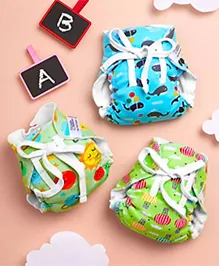 SuperBottoms DryFeel Langot for 0-9M Babies | 100% Cotton Padding | Day Dreamer (Old Version) | Pack of 3 | 0-5kg