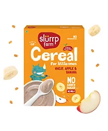 Slurrp Farm No Added Sugar, Wheat Apple & Banana Cereal | No Milk & No Preservatives | 300g