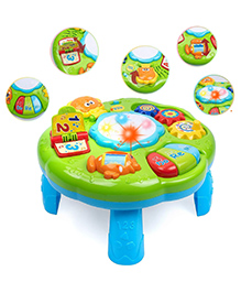 YAMAMA Musical 2 In 1 Learning Table Toy Educational Musical Toy With Musical Activities Light And Sound For Kids And Babies (Color & Design May Vary)