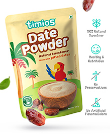 Timios 100% Organic Natural Sweetener Date Powder - 100 g