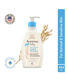 Aveeno Baby Daily Moisture Wash & Shampoo for Delicate Skin (354ml)