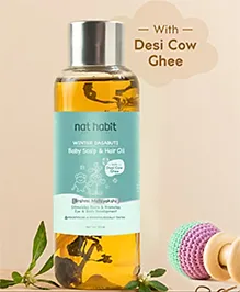 Nat Habit Baby Hair Oil  Supports Brain, Eye & Hair Follicle Development, Nourishes Scalp & Hair  110 ml