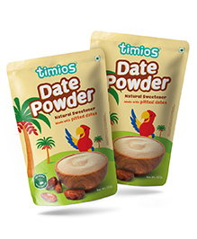 Timios 100% Organic Date Powder Pack of 2  100 g Each