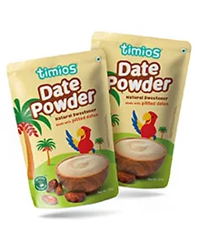 Timios 100% Organic Date Powder Pack of 2  100 g Each
