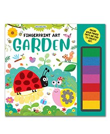 Garden Fingerprint Art Book for Children with Thumbprint Gadget Pick & Paint Activity Book | Make Beautiful Garden Scenes With 7 Colour Inkpad | Fun Creative & Colouring To Boost Imagination