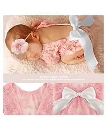 MOMISY Baby Photography Props, Dress & Headband for Kids Parties Anniversaries Photography (Light Pink)