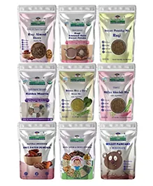 TummyFriendly Foods CertifiedOrganic Baby Food For Toddlers 1+ Year, Dry Fruits Powder for Baby Kids Cereal (500 g, Pack of 9, 12+ Months)
