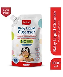 LuvLap Baby Liquid Cleanser Refill Pack, 1000ml, For Cleaning Feeding Bottles, Fruits & Vegetables, Kills 99.9% Germs, pH Balanced, Clear