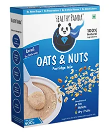 HEALTHY PANDA-400 g Oats & Nuts Cereal mix / Baby food / Oats for baby / Cereal for Kids - 100% Natural Baby Porridge