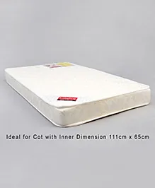 Babyhug High Density Soft Foam Baby Mattress Self Design - Off White