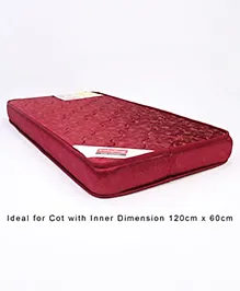 Babyhug High Density Soft Foam Baby Mattress Maroon (Design May Vary)