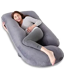 DearJoy Full Body G Shape Maternity Pillow/ Pregnancy Pillow - Grey