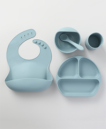 Silicone Feeding Set - Blue