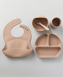 Silicone Feeding Set - Khaki