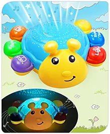 Babyhug Musical Bump and Go Beetle Projector Toy - Yellow|Light & Music| Animal Toy|12 Months+|Story Modes|Starry Projector|Safe for Babies|Learning Toy for Kids|Best Gift| Non-Toxic| BIS Certified