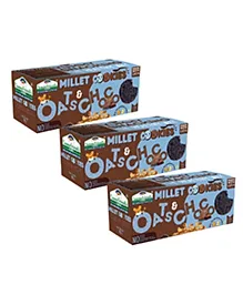 Tummy Friendly Foods Millet Cookies - OatsChoco - Pack of 3 - 75g each. Healthy Ragi Biscuits, snacks for Baby, Kids & Adults