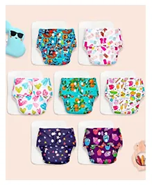 SuperBottoms BASIC Reusable Cloth Diaper for babies 3 month -3 Years | Freesize Adjustable, Washable and Reusable Cloth Diaper for babies | Shell with insert | Pack of 7