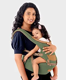 LuvLap Royal Hip Seat Baby Carrier with 4 Positions for 6-24 Months, Adjustable Newborn to Toddler, Max Weight 15 kg (Green)
