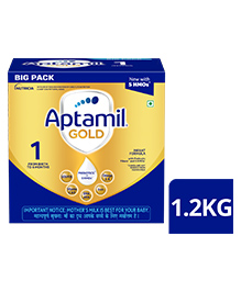 Aptamil Gold Infant Formula Baby Milk Powder BIB Pack Stage 1 - 1.2 kg