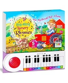 Nursery Rhymes Sound Book: Sing Along, Read and Play with Keyboard Sound Book (Dark Blue)