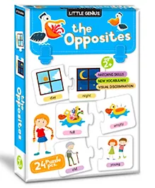 Hello Friend Books Little Genius Puzzles and Games: The Opposites- Play and Learn About Opposites with 24 Fun and Colourful Puzzle Pieces