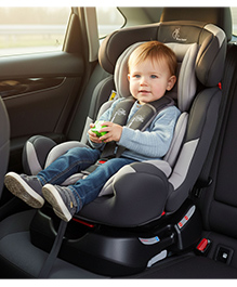 R for Rabbit Convertible Baby Car Seat Jack N Jill Grand Innovative ECE R44/04 Safety Certified Car Seat for Kids of 0 to 7 Years Age with 3 Recline Position (Grey)