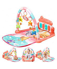 Fiddlerz Musical Piano Baby Play Gym Mat Kids Activity Gym Mat with Music & Lights Baby Crawling Mat - Pink