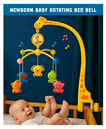 Fiddlerz Rotating Musical Cot Rattle for Babies Mobile for Cradle - Multicolor (Design May Vary)