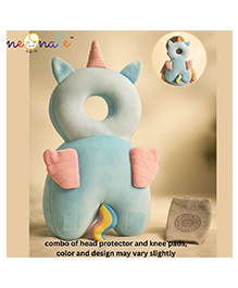 NeonateCare Baby Head Protector & Baby Crawling Safety Pillow Adjustable Toddler Baby Head Protection Cushion Backpack - (Unicorn Head Protector with Knee pads)