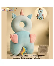NeonateCare Baby Head Protector & Baby Crawling Safety Pillow Adjustable Toddler Baby Head Protection Cushion Backpack - (Unicorn Head Protector with Knee pads)
